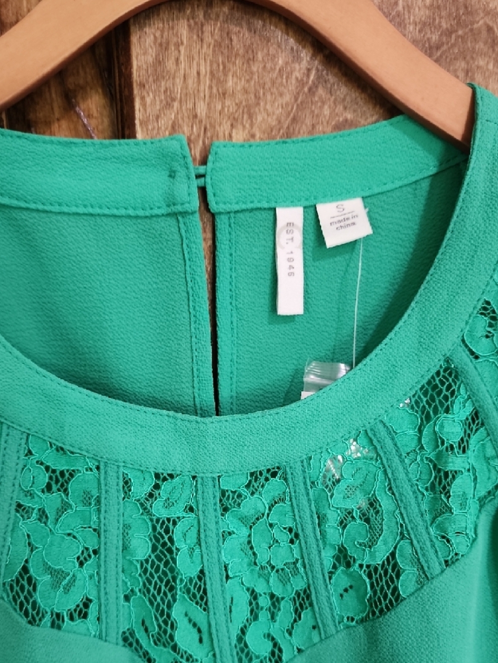 NWT-Lace Yoke Sleeveless Camisole in Green✨️ Picture #2 is color - Picture 2 of 5